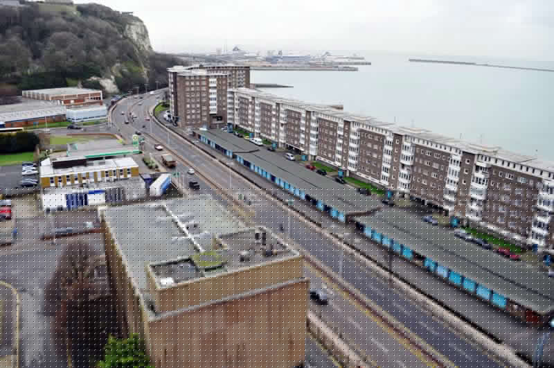 Townwall Street and the Port of Dover